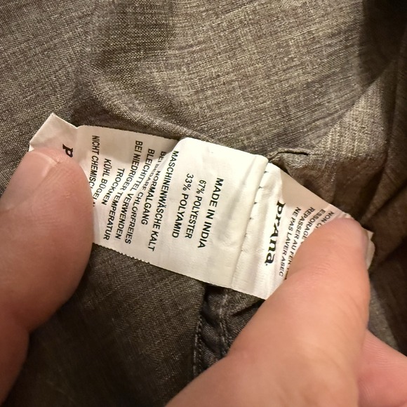 prAna Men's Long Sleeve Button-Up Size L Brown Plaid Lightweight Shirt Fishing - Picture 9 of 9